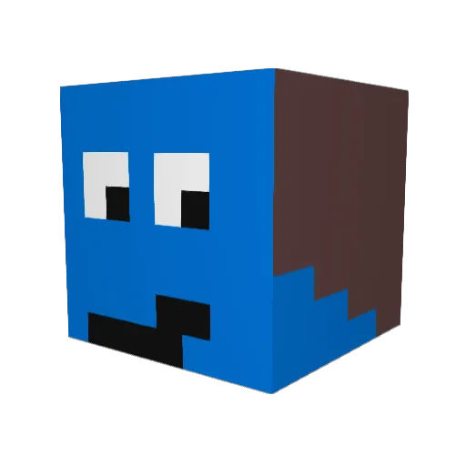Girltje2004 Minecraft avatar head, 3D render