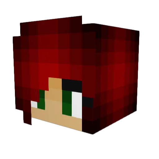 Girly2006 Minecraft avatar head, 3D render