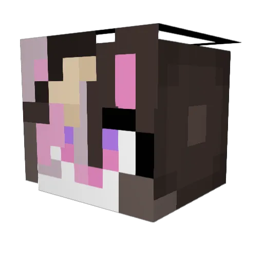 GirlyCreep Minecraft avatar head, 3D render