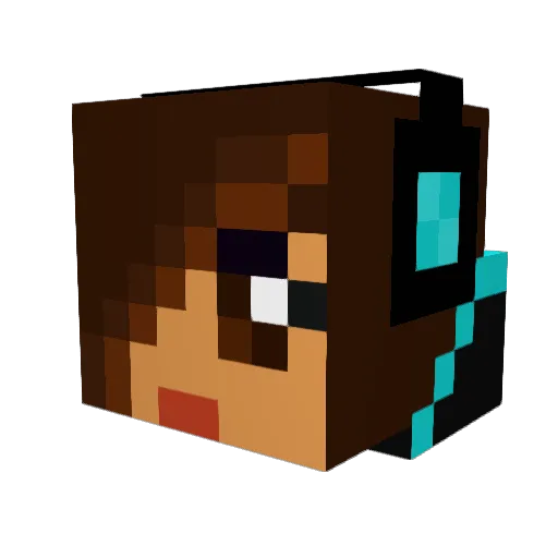 GirlyGamer138 Minecraft avatar head, 3D render