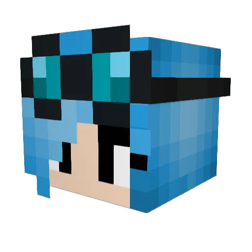 GirlyGurlCraft Minecraft avatar head, 3D render