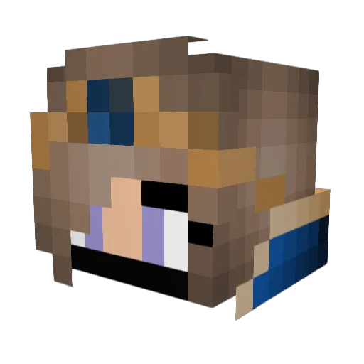 GirlyLovely Minecraft avatar head, 3D render
