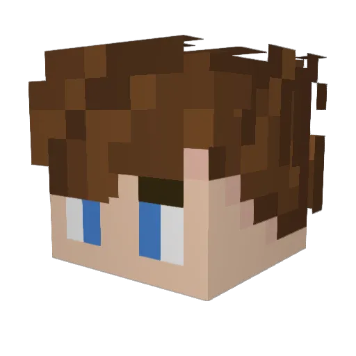 GirlyPops_only Minecraft avatar head, 3D render