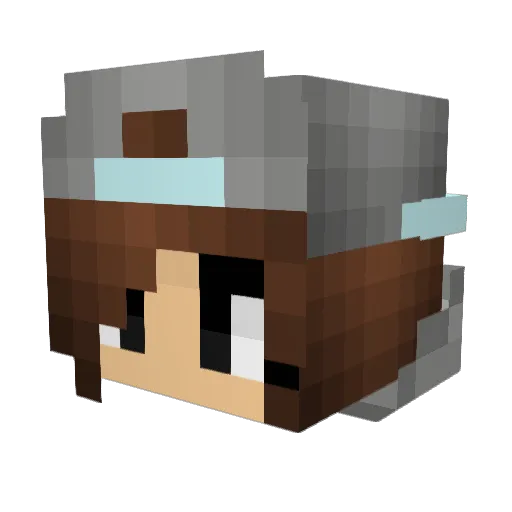 GirlyRaven Minecraft avatar head, 3D render