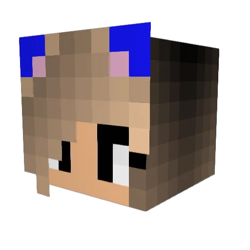 Girlywolf5 Minecraft avatar head, 3D render