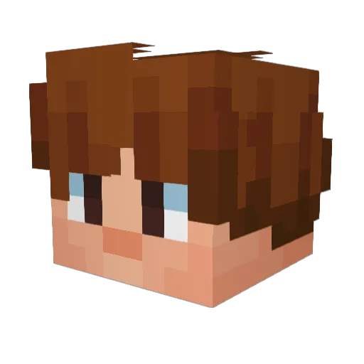 GiroCassa Minecraft avatar head, 3D render
