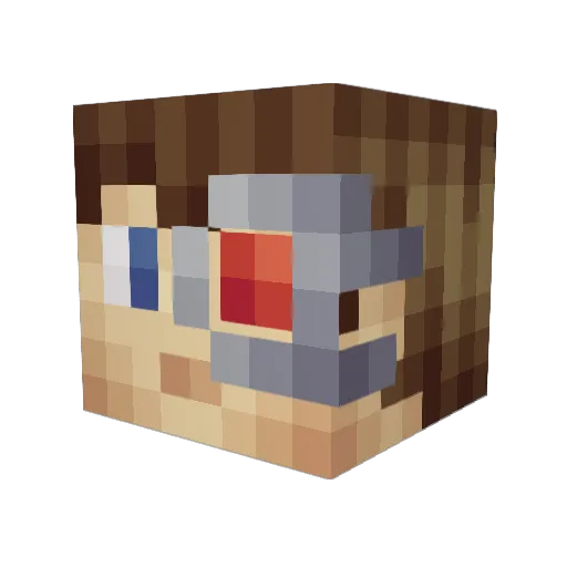 Giroll Minecraft avatar head, 3D render