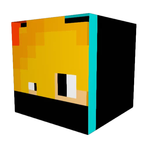 Girqffee Minecraft avatar head, 3D render