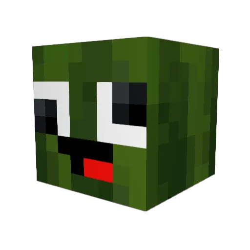 GirthyGerkin Minecraft avatar head, 3D render