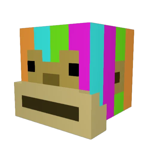 Girthy_Ape Minecraft avatar head, 3D render