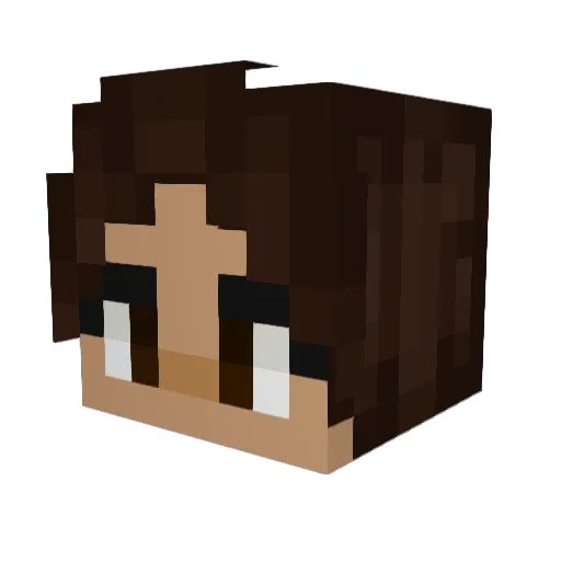 Gisalex Minecraft avatar head, 3D render