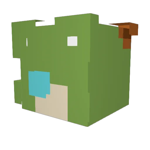 Gisbad37 Minecraft avatar head, 3D render