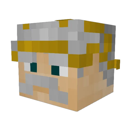 Gisela_B Minecraft avatar head, 3D render