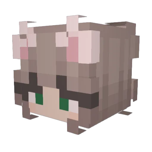 Gisela_Gaming Minecraft avatar head, 3D render