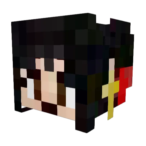 GiselleDraw Minecraft avatar head, 3D render