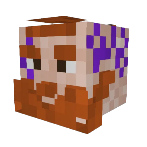 GishGish Minecraft avatar head, 3D render