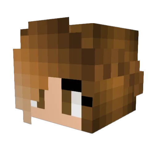 Gismara Minecraft avatar head, 3D render