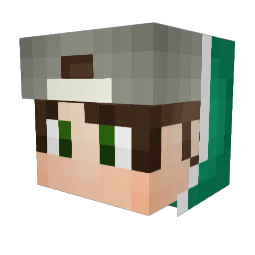 Gismo_HD Minecraft avatar head, 3D render