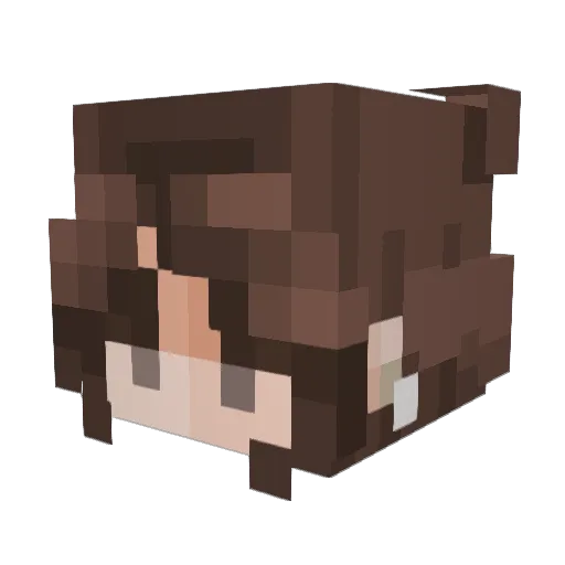 Gisnna Minecraft avatar head, 3D render
