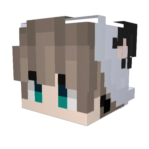 GisselHearts Minecraft avatar head, 3D render