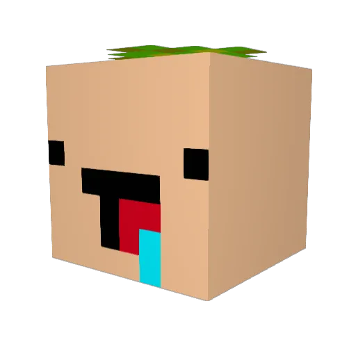 Gisyou417 Minecraft avatar head, 3D render