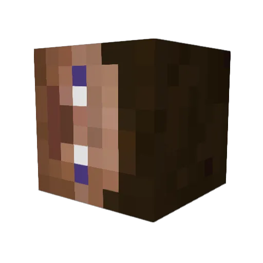 GitIeped Minecraft avatar head, 3D render