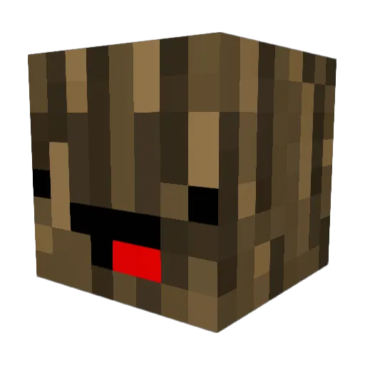 GitMilked Minecraft avatar head, 3D render