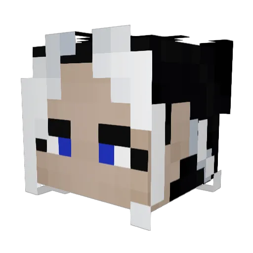 Gitwayka Minecraft avatar head, 3D render
