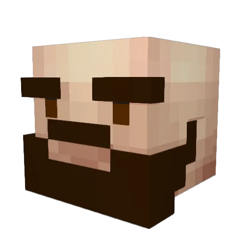 Giu1337 Minecraft avatar head, 3D render