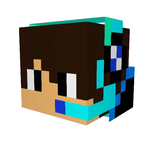 GiuDias Minecraft avatar head, 3D render