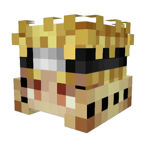Giudizio Minecraft avatar head, 3D render
