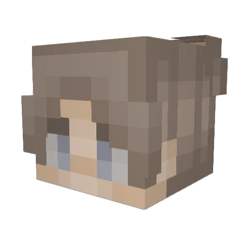 Giugio Minecraft avatar head, 3D render
