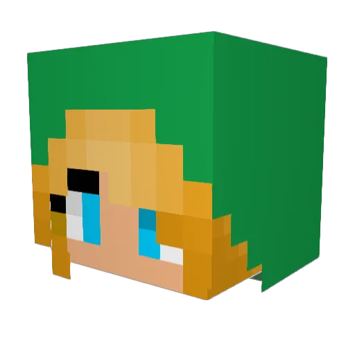 GiuliaCe Minecraft avatar head, 3D render