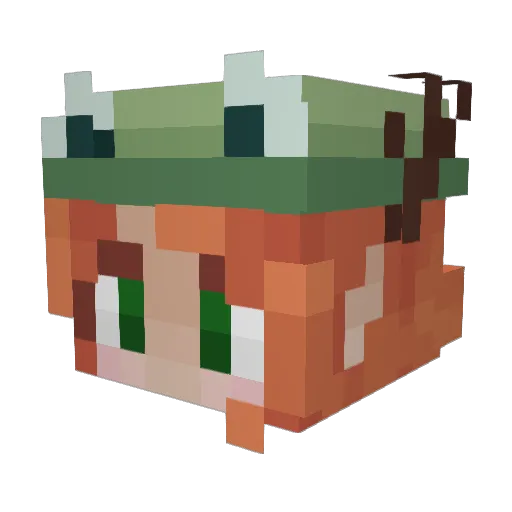 GiuliaKat Minecraft avatar head, 3D render