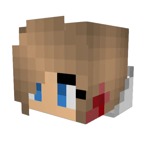 GiuliaTWD_Elle Minecraft avatar head, 3D render