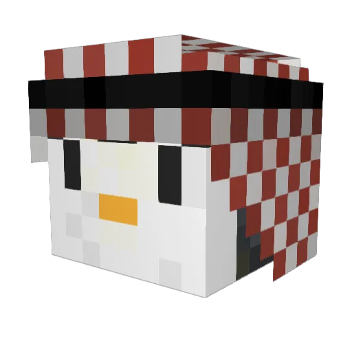 GiulioCesare Minecraft avatar head, 3D render