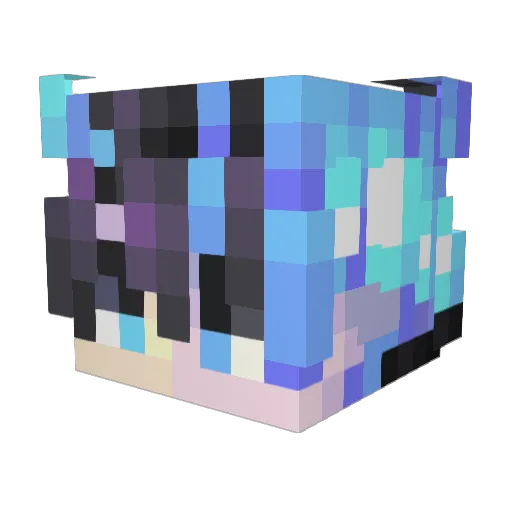 GiuljaZ Minecraft avatar head, 3D render