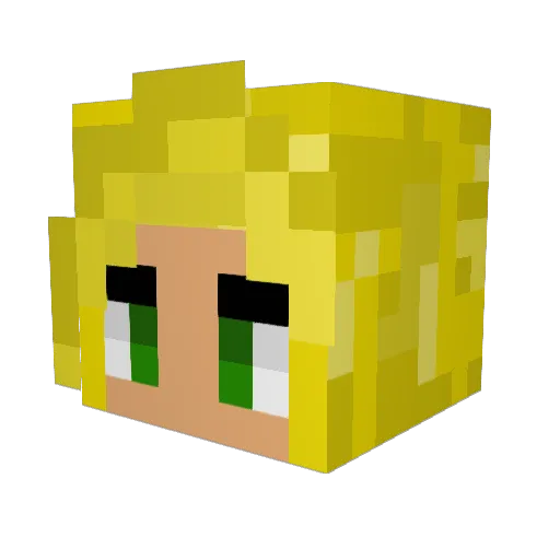 Giulka Minecraft avatar head, 3D render