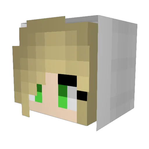 Giulythequeen Minecraft avatar head, 3D render