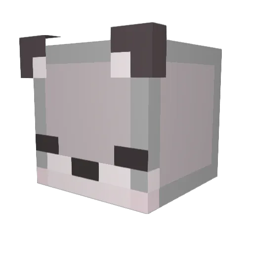 Giumms Minecraft avatar head, 3D render