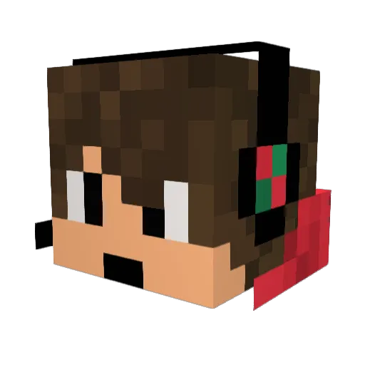 Giuspei Minecraft avatar head, 3D render