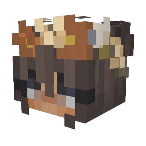 Giusti313 Minecraft avatar head, 3D render