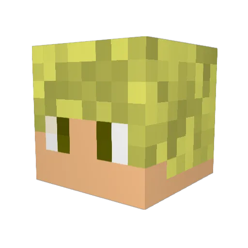 Givdull Minecraft avatar head, 3D render