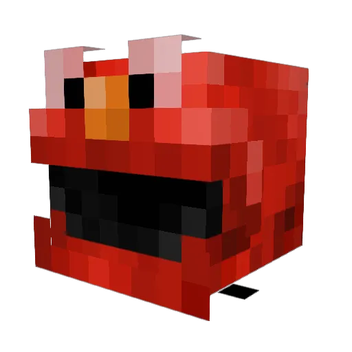 GiveMeElmo Minecraft avatar head, 3D render