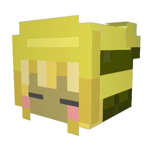 GivemeyourBanana Minecraft avatar head, 3D render