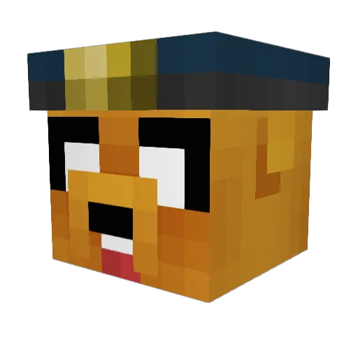 GivenGlitter800 Minecraft avatar head, 3D render
