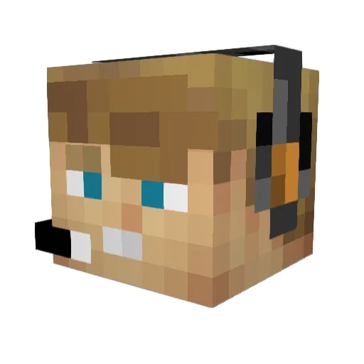 GiverTheD Minecraft avatar head, 3D render