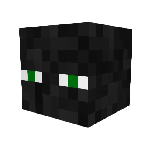 GivingEnderan Minecraft avatar head, 3D render
