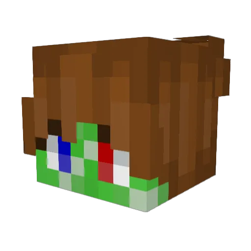 Givized13 Minecraft avatar head, 3D render