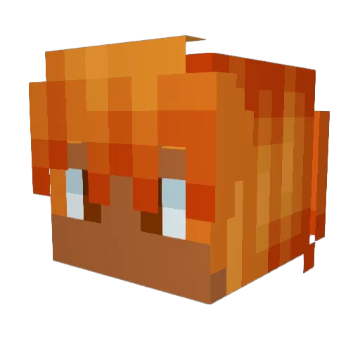 Givskun Minecraft avatar head, 3D render